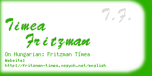 timea fritzman business card